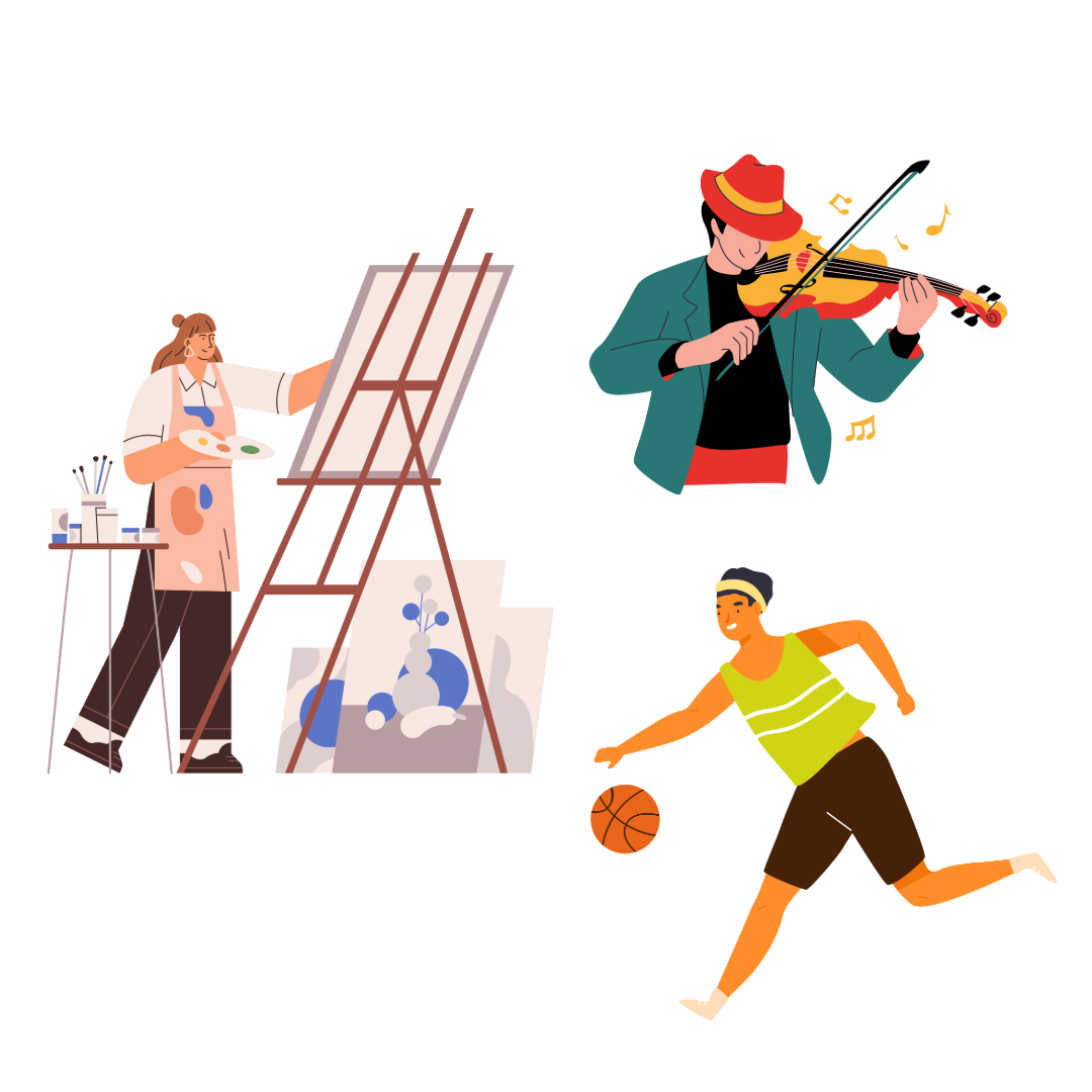 ハイブリッド留学のイラスト